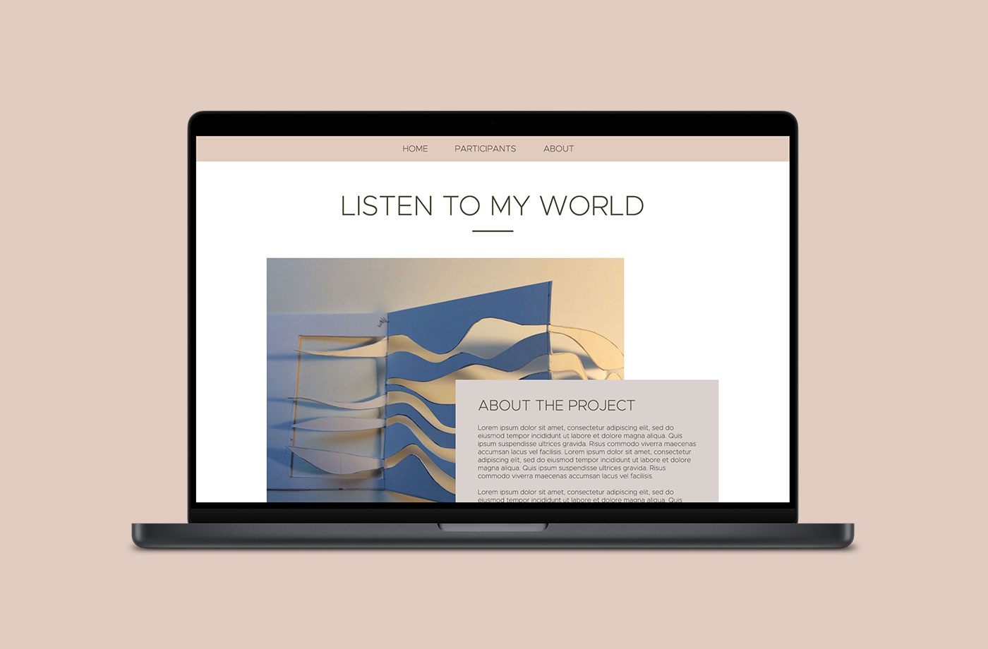 Listen to My World website mockup