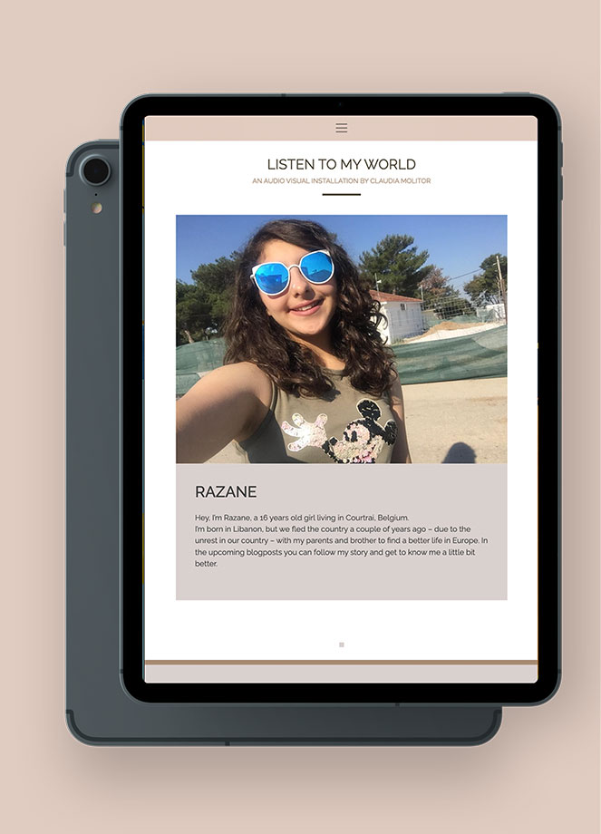 Listen to my World Website Mockup on iPad